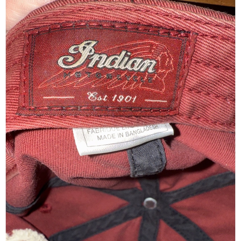 Vintage Indian Motorcycles BASEBALL/Trucker Hat ONE SIZE 2 Small Holes See Photo - Picture 4 of 7